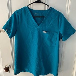 Figs Pacific Blue women’s Catarina top - Size Small